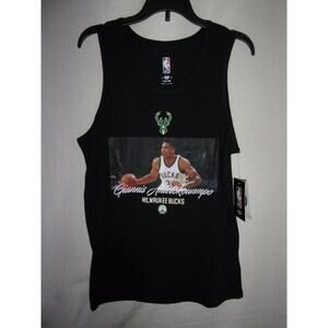 BRAND NEW MILWAUKEE BUCKS #34 GIANNIS ANTETOKOUNMPO BLACK TANK TOP SIZE L 14-16